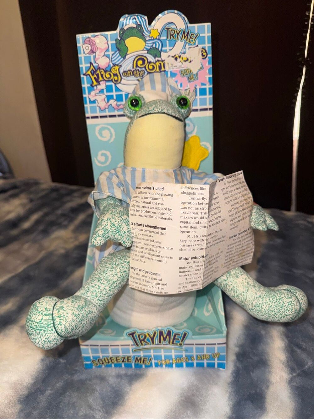 NWT Frog on The Commode novelty plush